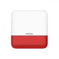 Бездротова вулична сирена Hikvision DS-PS1-E-WE-Red (червона)