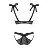 Напівпрозорий еротичний комплект Obsessive Obsessivia 2-pcs set black S/M, бюстгальтер та трусики, а в інтернет супермаркеті PbayMarket!