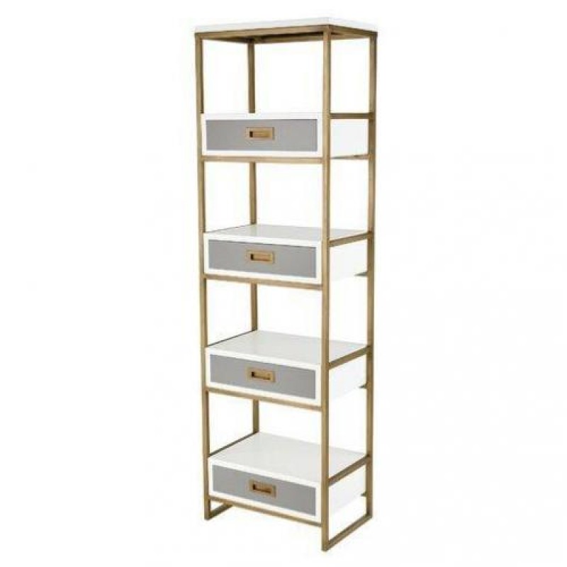 Стелаж для зберігання в стилі Loft Золотий NS-1924 1730x500x320 мм