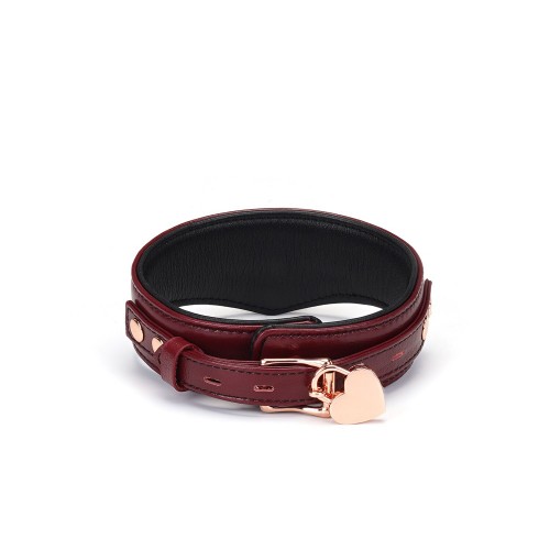 Нашийник з повідцем Liebe Seele Wine Red Curved Collar