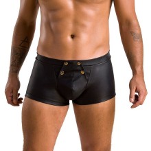 Чоловічі шкіряні боксери з клапаном Passion 050 Short Patrick S/M Black