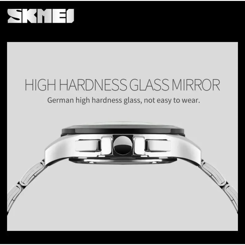 Годинник чоловічий Skmei 9126 з хронографом Сріблястий