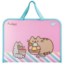 Папка-портфель YES FC на блискавці з тканинними ручками Pusheen. Stormy (492238)