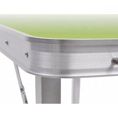 Розкладний туристичний стіл для пікніка зі стільцями набір туристичний у валізі посилений складний стіл та 4 стільці Easy Campi Зелений Розкладний туристичний стіл для пікніка зі стільцями набір туристичний у валізі посилений складний стіл та 4 стільці Easy Campi Зелений