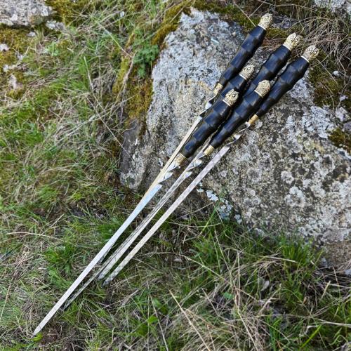 Шампура з дерев'яною ручкою Gorillas BBQ Сова SKK55 45 см 6 шт (5427) Шампура з дерев'яною ручкою Gorillas BBQ Сова SKK55 45 см 6 шт (5427)