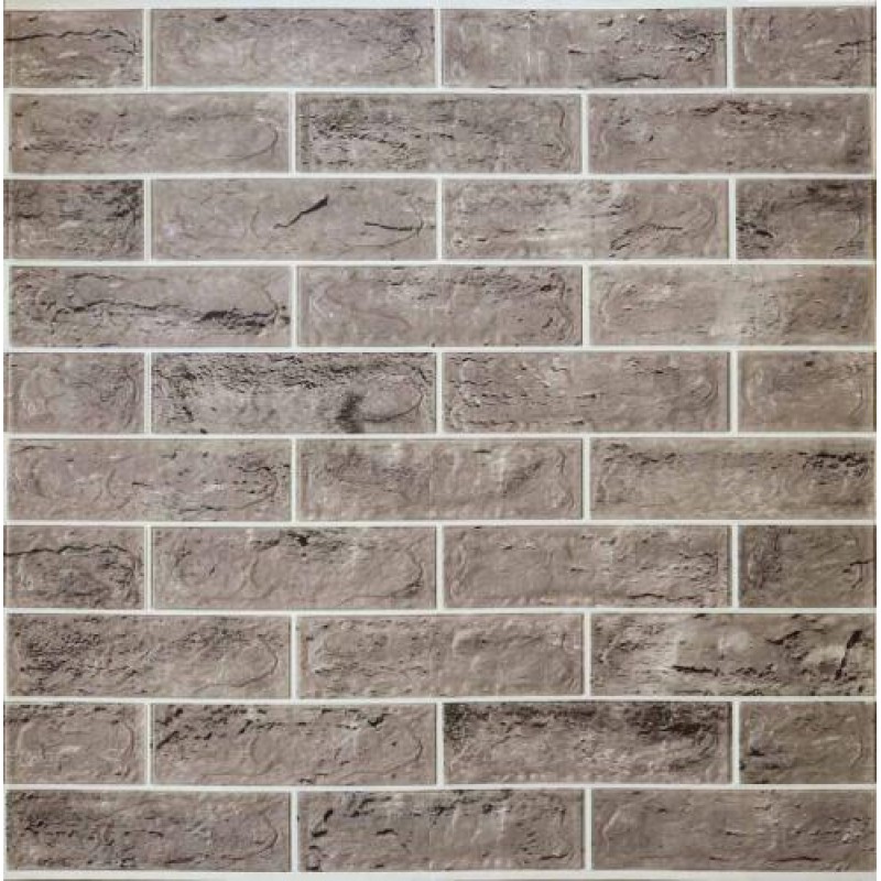 Самоклеюча декоративна 3D панель цегла контраст темно-сірий Loft Expert 680x680x4 мм