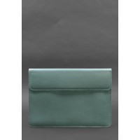 Шкіряний чохол-конверт на магнітах для MacBook 13 Бірюзовий BlankNote