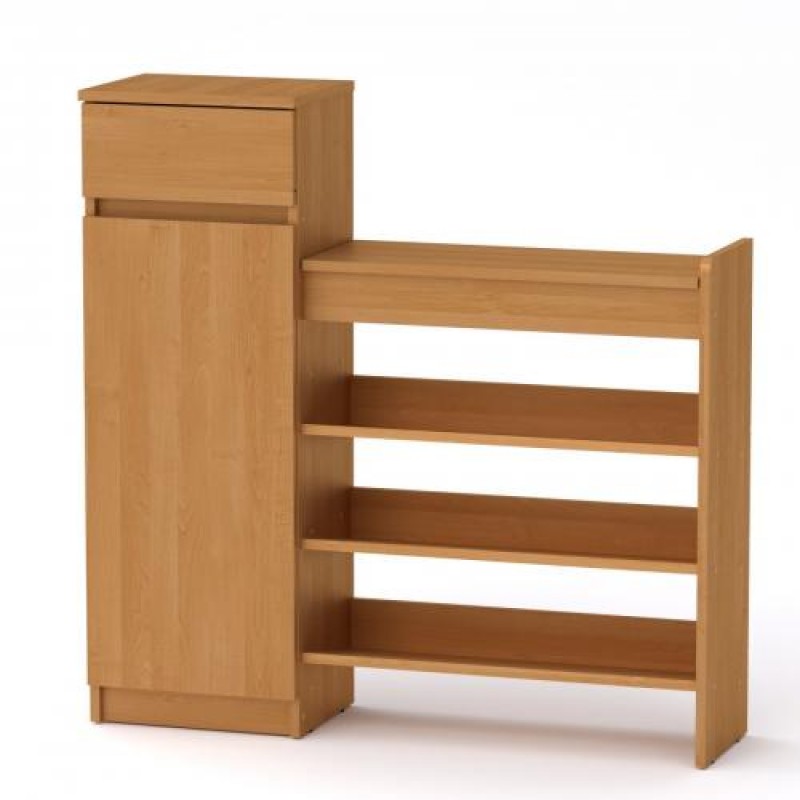 Тумба для взуття Компанит ТО 16 100х28х100 см вільха
