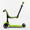 Самокат-велобіг Best Scooter 3 в 1 колеса PU зі світлом сидіння батьківська ручка 50 кг Green (106696)