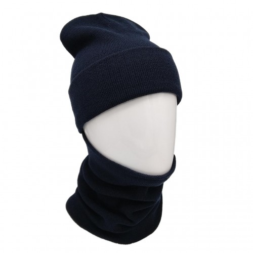 Комплект шапка з хомутом Luxyart унісекс розмір підлітковий темно-синій (OL-003) в інтернет супермаркеті PbayMarket!