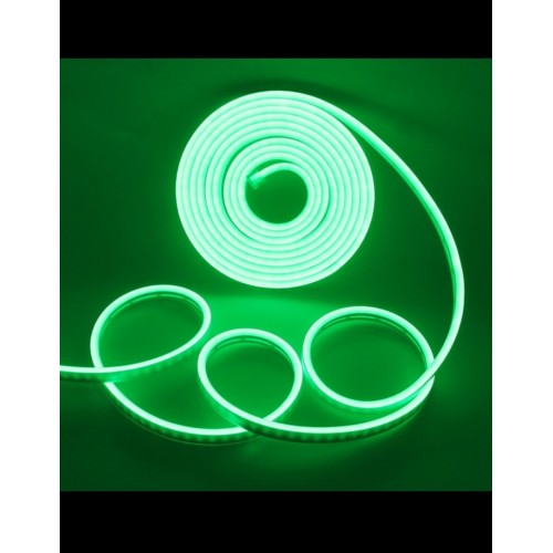Неонова гнучка стрічка силіконова герметична LED Neon Flex 0764 12V-220V 5 м Зелений Неонова гнучка стрічка силіконова герметична LED Neon Flex 0764 12V-220V 5 м Зелений