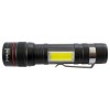 Ліхтар ручний вбудований акумулятор X-Balog BL-520-T6 ХРЕ + COB mircoUSB zoom Чорний
