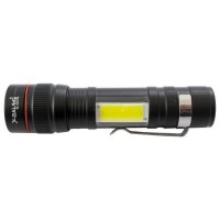 Ліхтар ручний вбудований акумулятор X-Balog BL-520-T6 ХРЕ + COB mircoUSB zoom Чорний