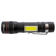 Ліхтар ручний вбудований акумулятор X-Balog BL-520-T6 ХРЕ + COB mircoUSB zoom Чорний