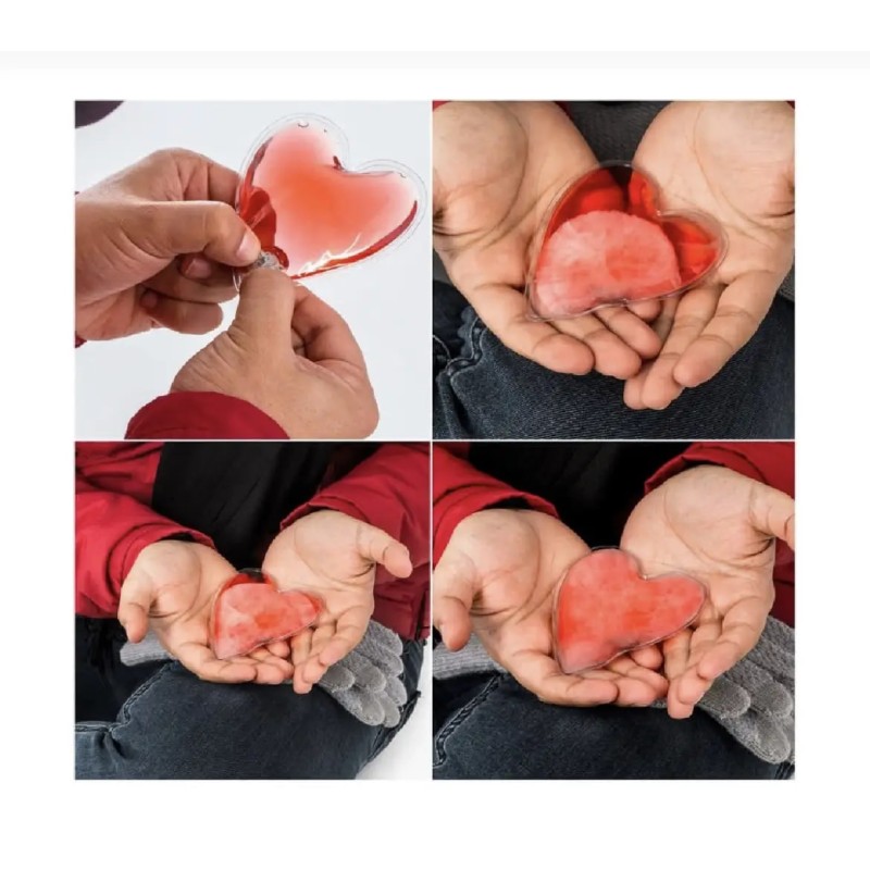 Гелева Грілка Для Рук Ніг У Формі Серця Satis 9 X 9см 300г Червоний