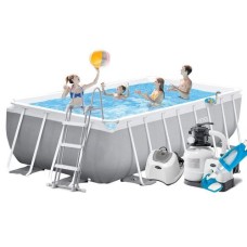 Каркасний басейн Intex 26792-11, 488 x 244 x 107 см (7 г/год, 7 900 л/год, драбина, тент, підстилка, набір для догляду)