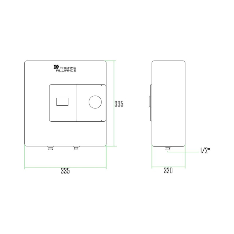 Водонагрівач Thermo Alliance 15 Л Над Мийкою, Мокрий Тен 1,5 Квт Sf15X15N