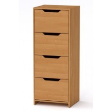 Високий комод Компанит С 48х42х123 см вільха