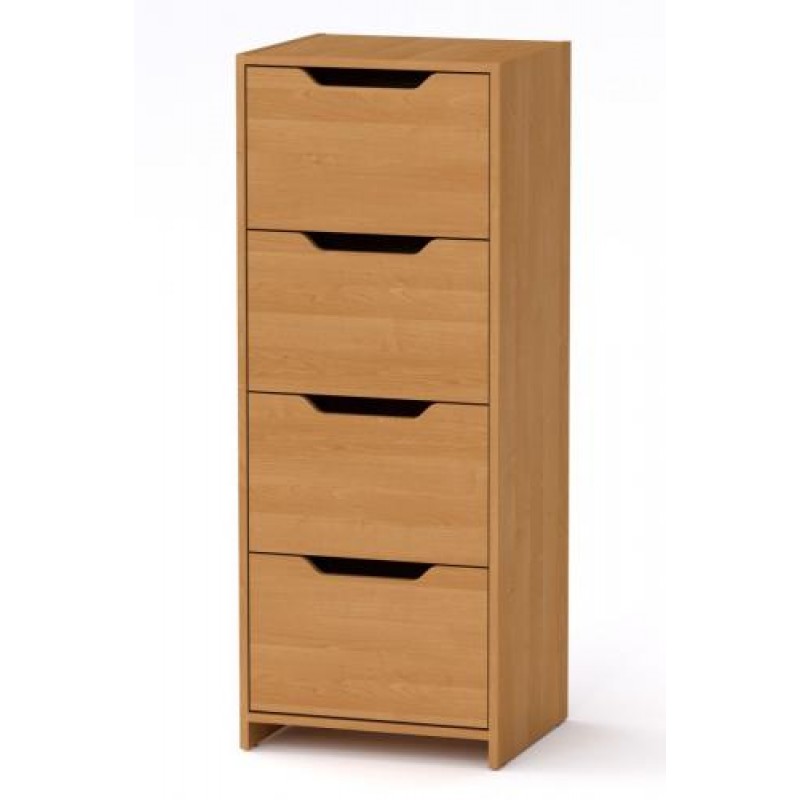 Високий комод Компанит С 48х42х123 см вільха