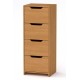 Високий комод Компанит С 48х42х123 см вільха