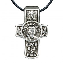 Хрест натільний срібний Silvering Святий Рівноапостольний Великий Князь Володимир 3х1,8х0,2 см (19542)