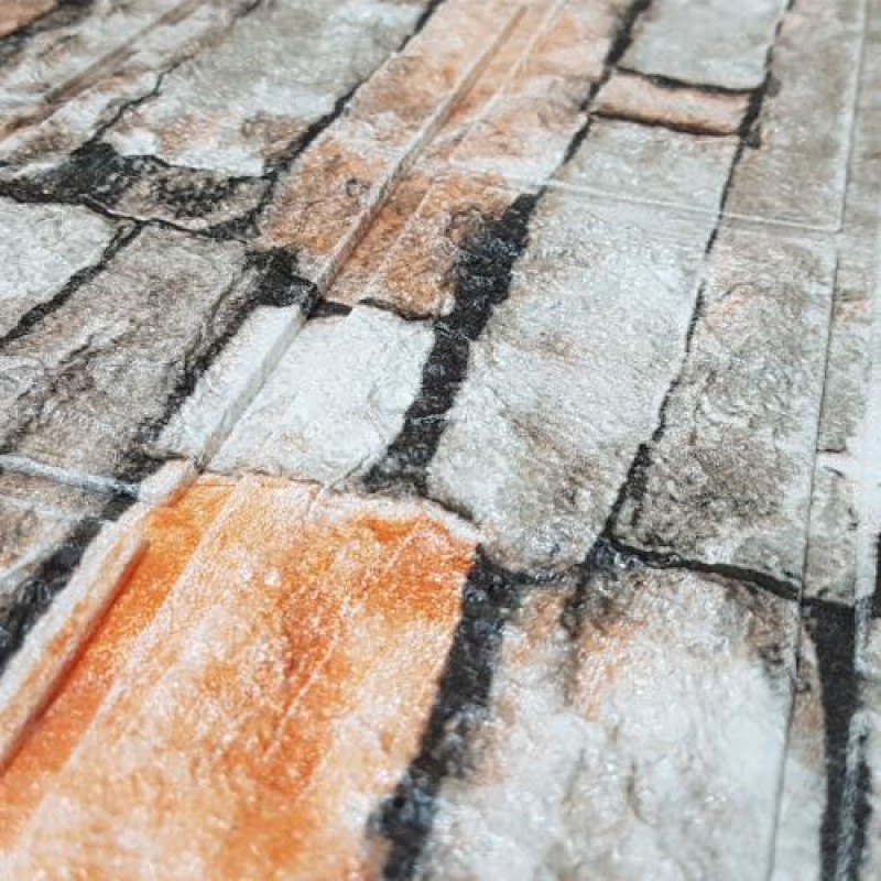 Самоклеюча декоративна 3D панель під цеглу в рулоні 3D Loft піщаник 20 м 20000x700x3 мм