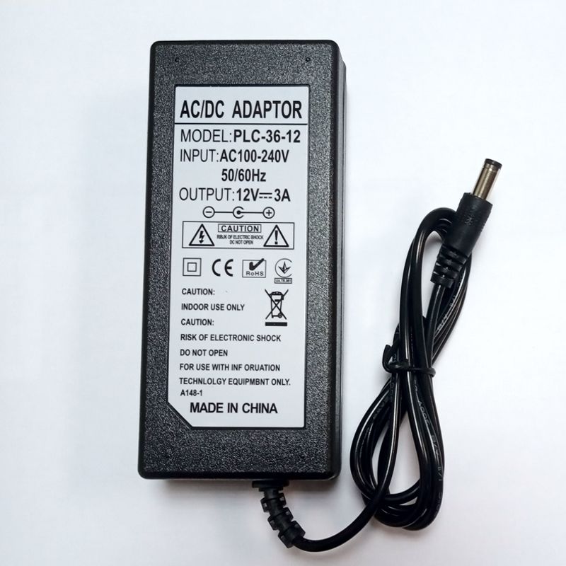 Блок живлення для камер відеоспостереження 12 вольт 3 Ампера 36W OEM PLC-36-12