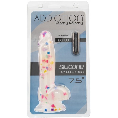 Фалоімітатор з конфетті ADDICTION - PARTY MARTY 7.5″ - FROST & CONFETTI, 19 см, силікон в інтернет супермаркеті PbayMarket!