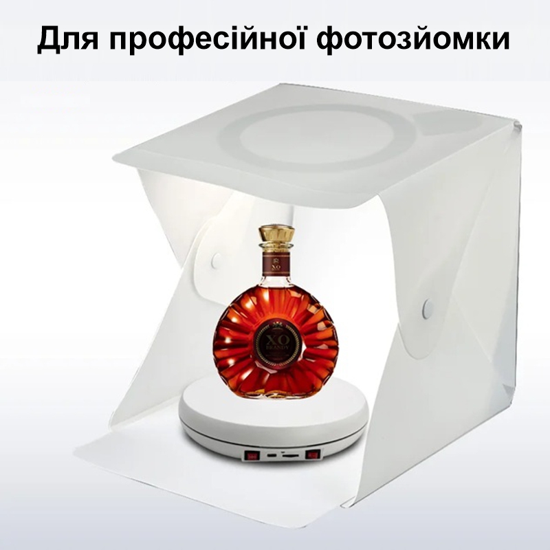 Автоматичний поворотний стіл з регулюванням швидкості обертання Heonyirry C250, діаметр 25 см, білий