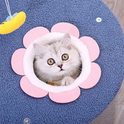 Когтеточка Hoopet 20T0230ML0043 ганчірка з іграшками 43.5*43.5*70 см для котів Когтеточка Hoopet 20T0230ML0043 ганчірка з іграшками 43.5*43.5*70 см для котів