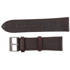 Ремінець для годинника Mykhail Ikhtyar шкіряний 24 мм Темно-коричневий (S509-24S dark brown)