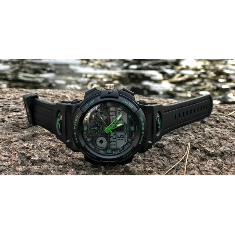 Чоловічий водонепроникний наручний годинник Skmei 1270 Зелений
