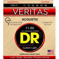 Струни для акустичної гітари DR VTA-11 Veritas Phosphor Bronze Acoustic Guitar Strings Custom Light 11/50 Струни для акустичної гітари DR VTA-11 Veritas Phosphor Bronze Acoustic Guitar Strings Custom Light 11/50