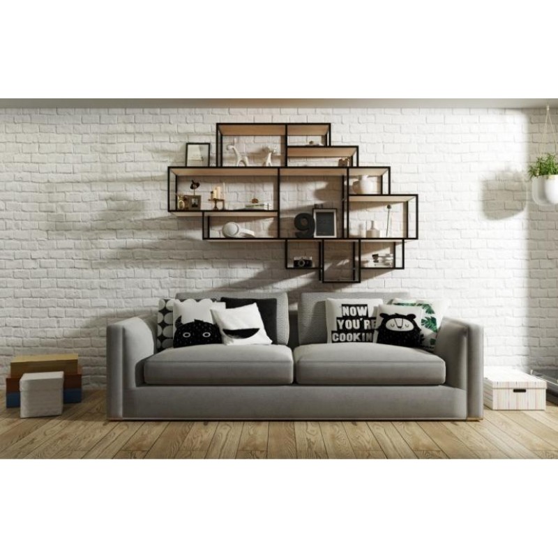 Навісна - настінна полиця у стилі Loft NS-1045 1220x1810x280 мм Черный