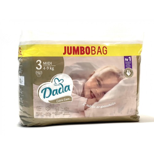 Підгузки Dada Extra Care Jumbo Bag Розмір 3 , 4-9 кг, 96 шт в інтернет супермаркеті PbayMarket!