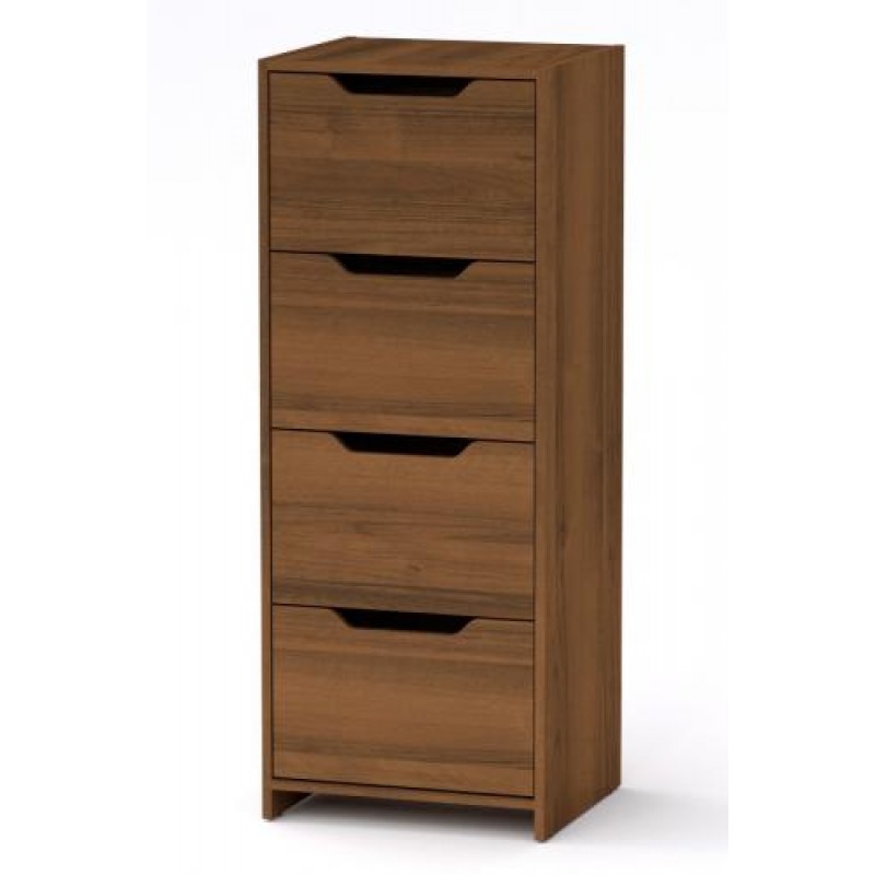 Високий комод Компанит С 48х42х123 см горіх