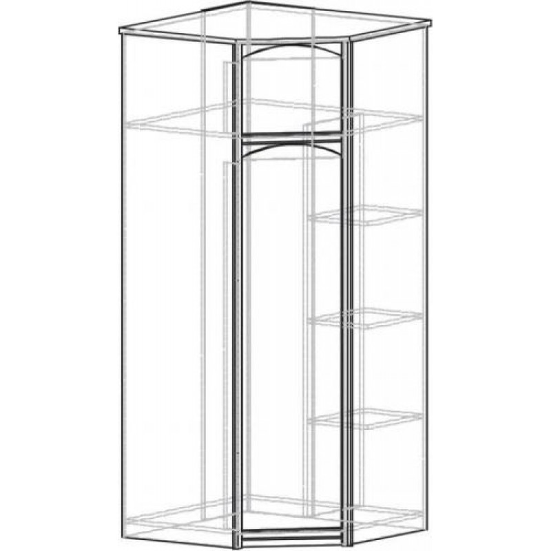 Шафа кутова Меблі Сервіс Валенсія 930/930 дуб самоа