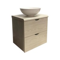 Підвісна тумба Mikola-M Скандинавське дерево з умивальником 60 см Підвісна тумба Mikola-M Скандинавське дерево з умивальником 60 см