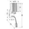 Бра Candellux Sylwana 13x34 см Хром (21-29348)