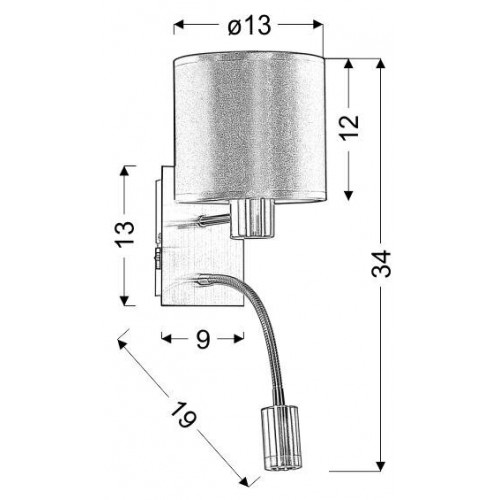 Бра Candellux Sylwana 13x34 см Хром (21-29348) Бра Candellux Sylwana 13x34 см Хром (21-29348)
