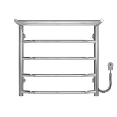 Рушникосушарка електрична Трапеція з полицею П5 500х500 Deffi Хром EF16 (C.TP.50.50.5.E.C.R.5)