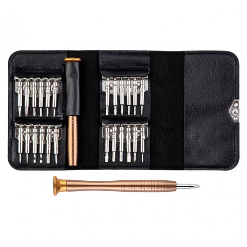 Набір майстра - викрутка з прецизійними насадками в чохлі Portable Tool 25pcs - 6025 Набір майстра - викрутка з прецизійними насадками в чохлі Portable Tool 25pcs - 6025
