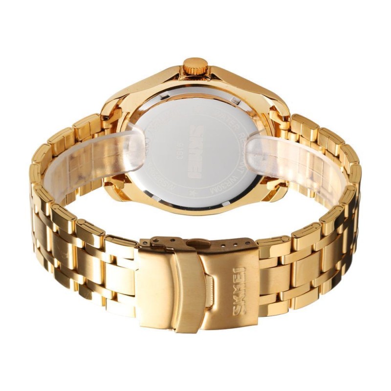 Чоловічий наручний годинник Skmei 9193 Дракон Золотистий