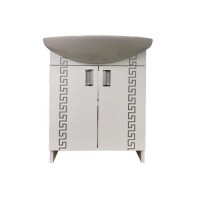 Тумба пластикова Mikola-M 2.0 GREECE 60 см Silver відчинені двері Тумба пластикова Mikola-M 2.0 GREECE 60 см Silver відчинені двері