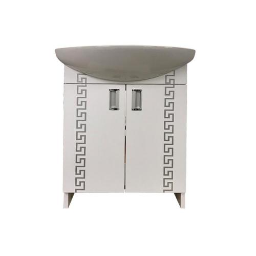 Тумба пластикова Mikola-M 2.0 GREECE 60 см Silver відчинені двері Тумба пластикова Mikola-M 2.0 GREECE 60 см Silver відчинені двері