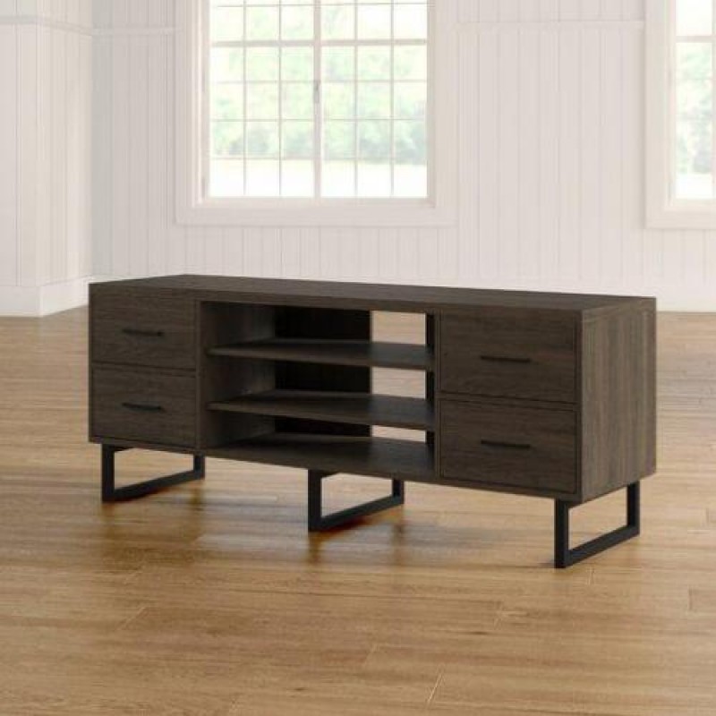 Тумба підставка для TV у стилі Loft NS-2111 830x1200x300 мм Черный