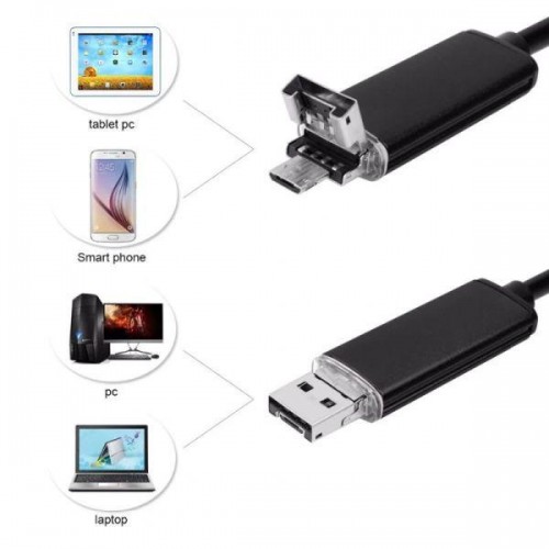 USB ендоскоп для смартфона та ноутбука HD 480P Kerui 555S 5 м 5.5 мм (100346) в інтернет супермаркеті PbayMarket!