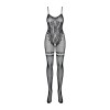 Бодистокинг Obsessive Bodystocking F213 XL/XXL, имитация кружевного боди и резинки для чулок в інтернет супермаркеті PbayMarket!