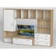 Стінка в вітальню Тиса Мебель Вітальня-103 Сонома Білий 1600x450x2380 мм