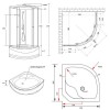 Бокс душовий Lidz Tani SB90x90.SAT.HIGH.FR Frost LTSB9090SATHIGHFR в інтернет супермаркеті PbayMarket!